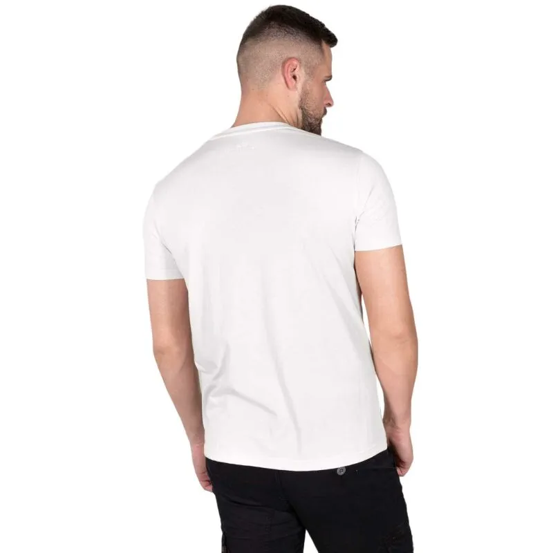 Alpha Industries Herren T-Shirt Basic Logo jet stream white/white