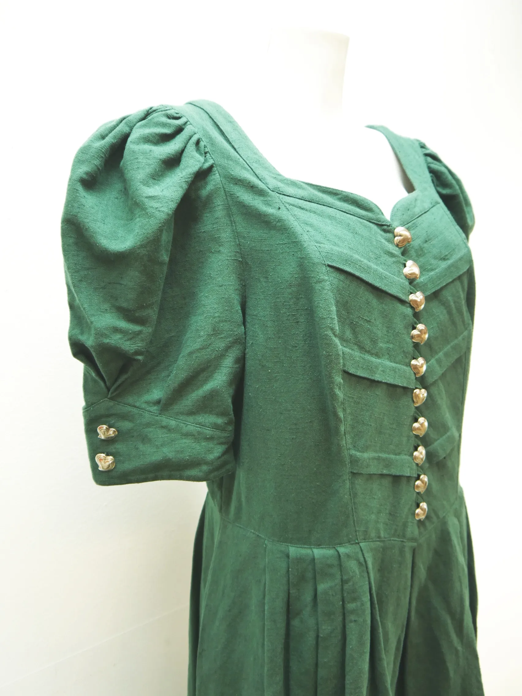Berwin & Wolff grün mit Puffärmel sagenhaftes Landhaus Kleid Trachtenkleid Gr.44
