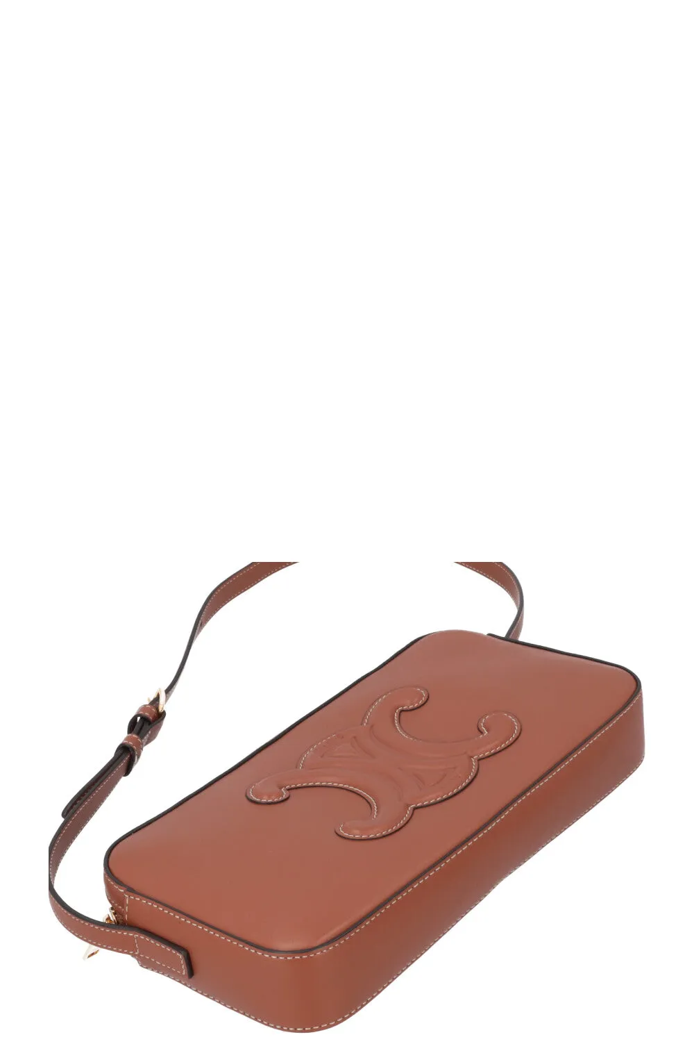 CELINE Mini Triomphe Camera Bag Calfskin Tan
