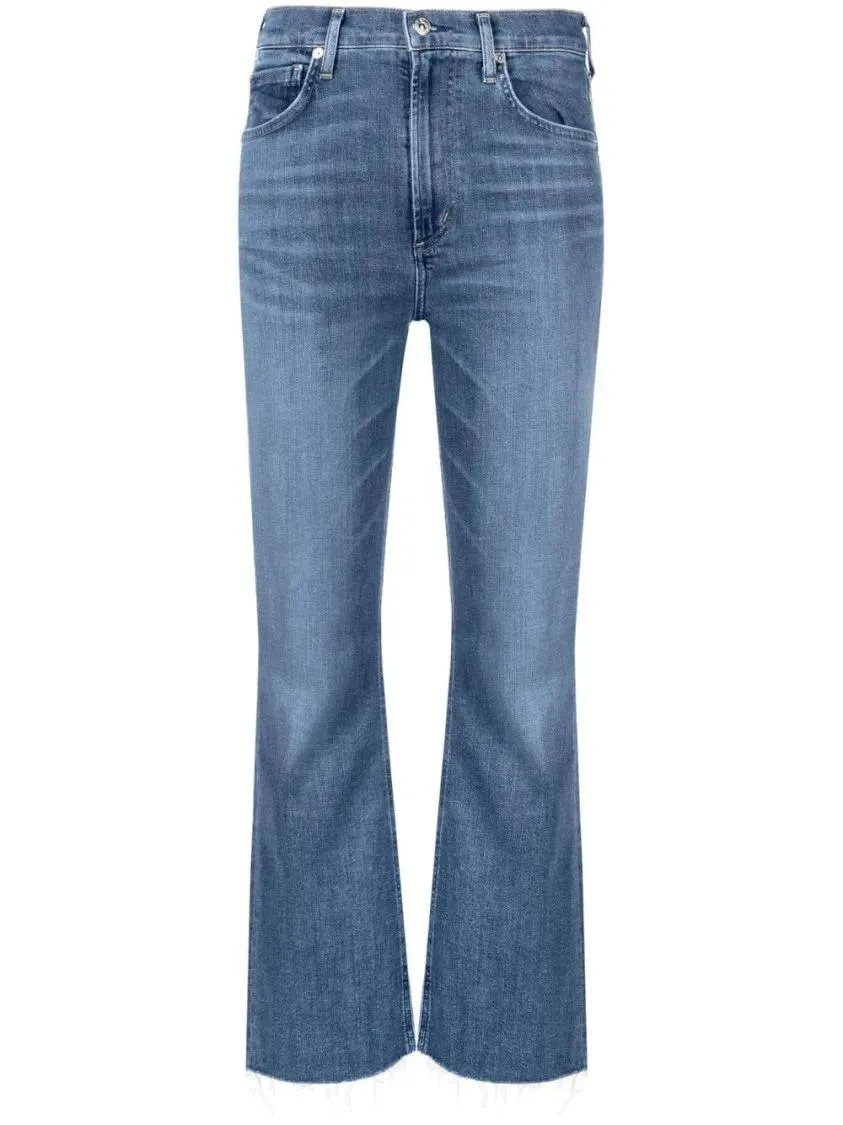   Citizens Of Humanity  Isla Cropped Bootcut Jeans Blue  Jeans 