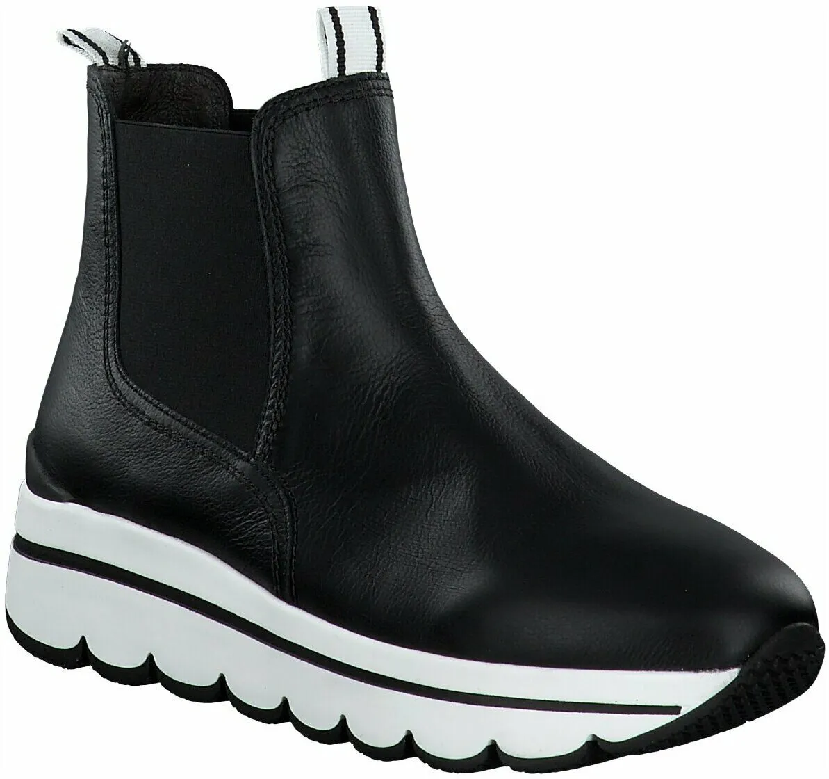 Damen-Boots aus Leder 102001789045 (Schwarz)