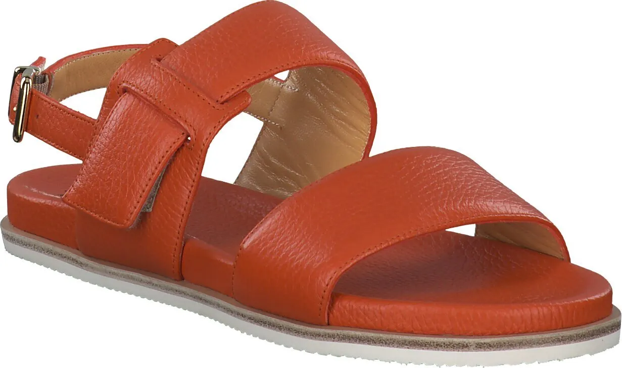 Damen-Sandalen aus Leder 184391907674 (Orange)