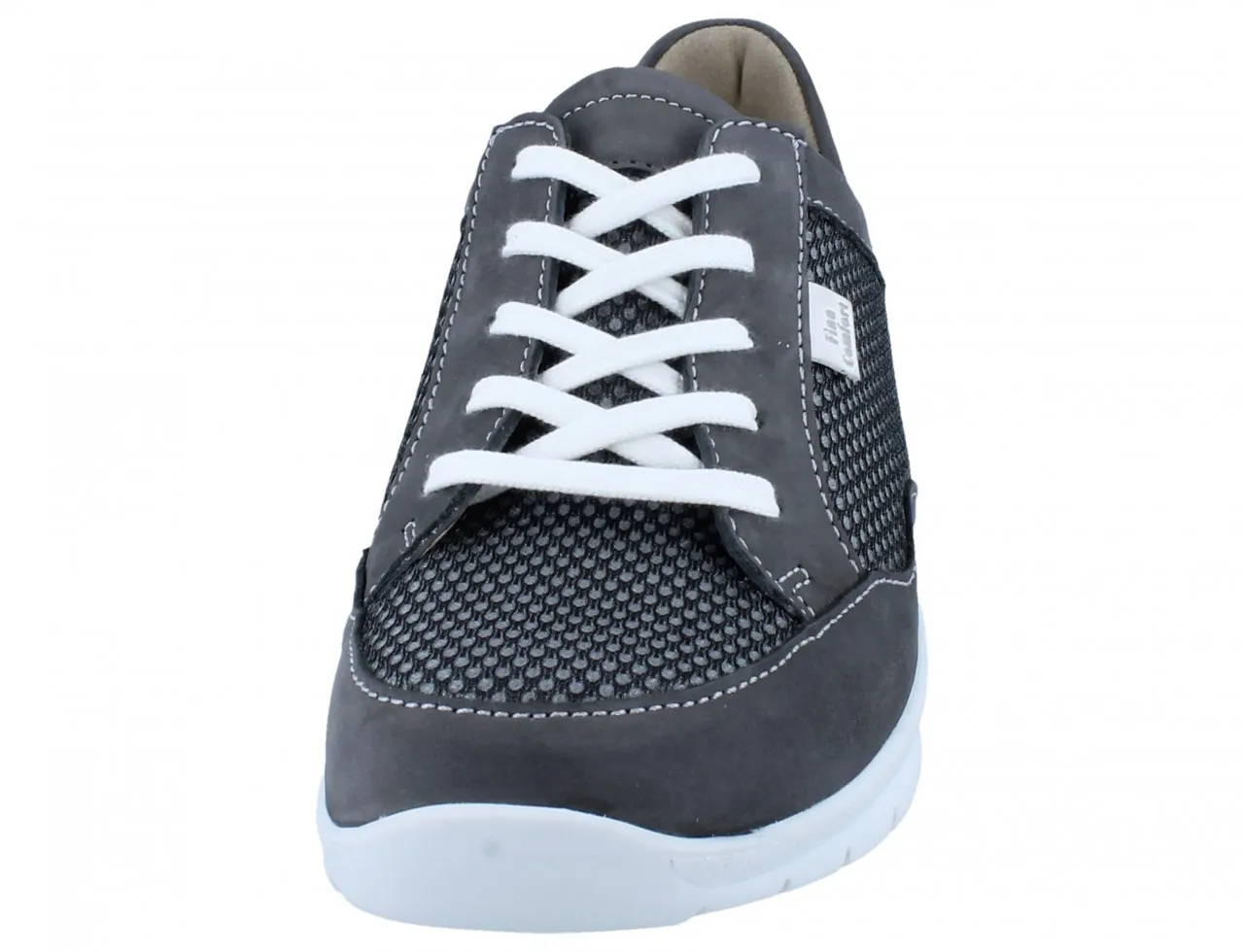 FINN COMFORT FINNAMIC Milford Damen Schnürschuhe grau Nubukleder Mesh