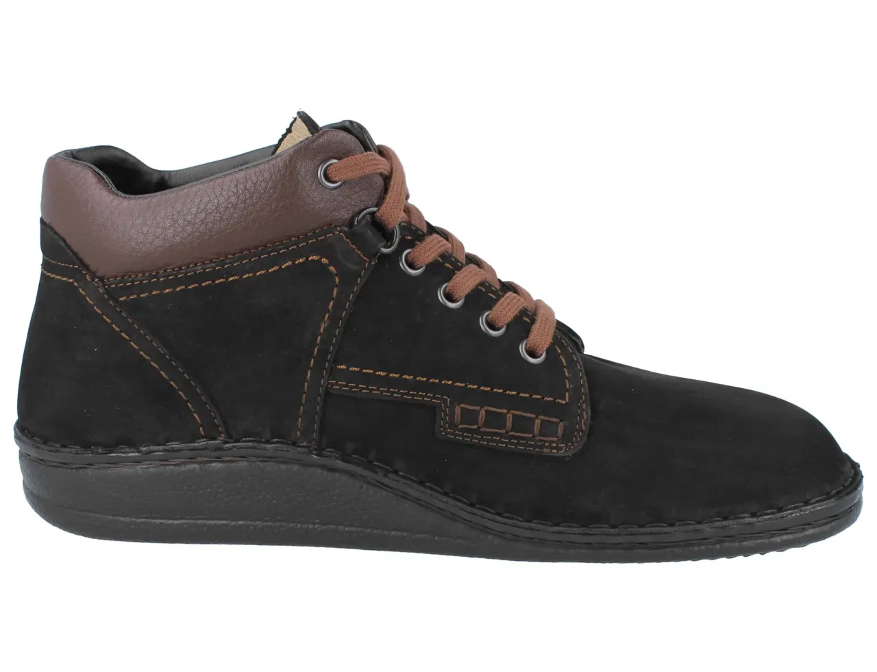 FINN COMFORT Linz Damen Herren Schnürschuhe knöchelhoch schwarz Nubukleder