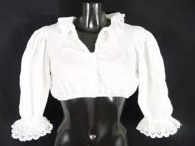 Gr.42 Dirndlbluse Bluse für Dirndl mit Stehkragen Trachtenbluse B4452
