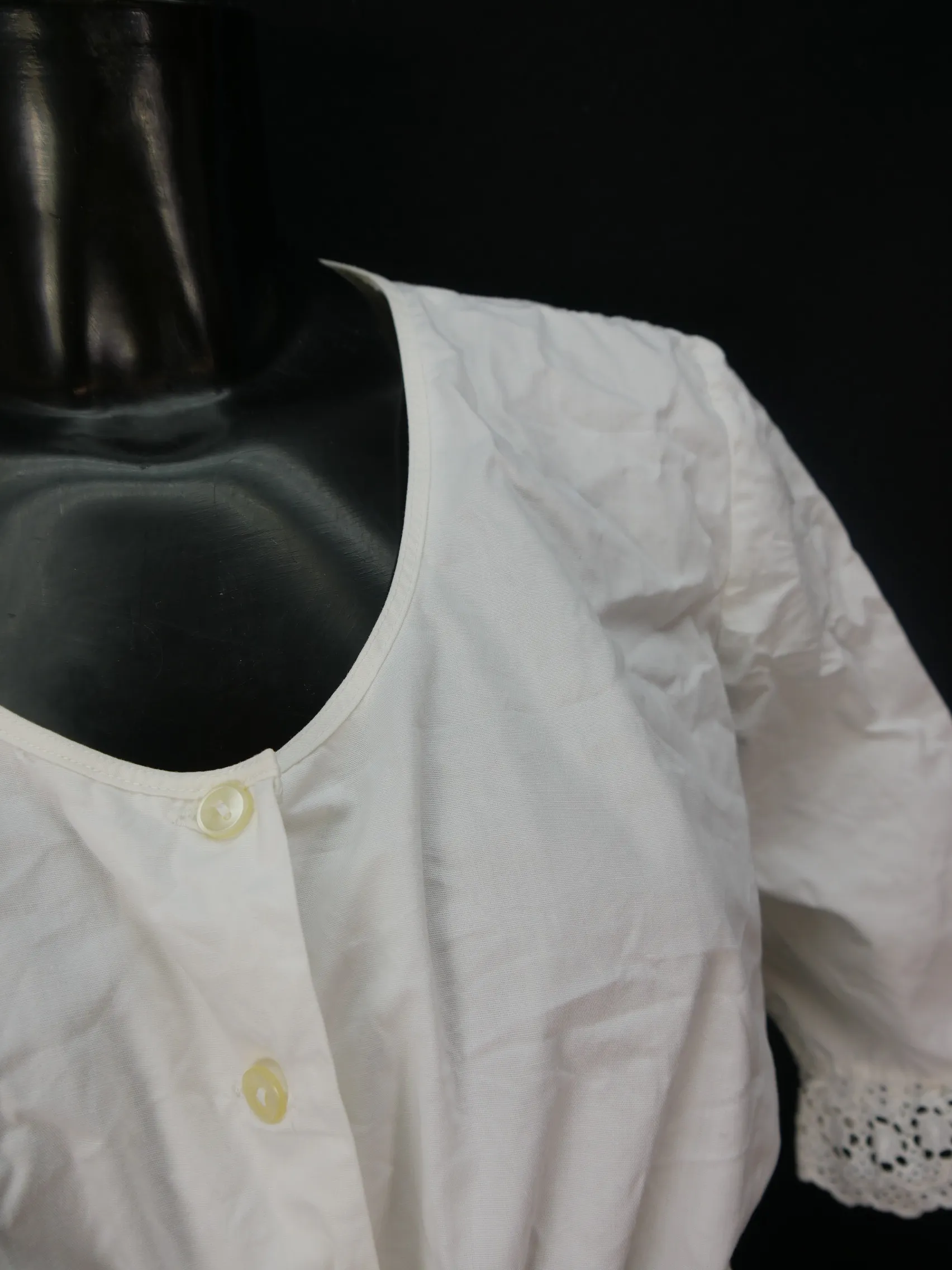 Gr.48 Dirndlbluse Spitzen Bluse für Dirndl Rappel Trachtenbluse B7769