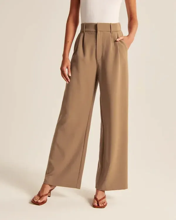 Heidi-Mode | Elegante Plissierte Weite Hose