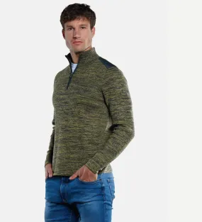 Herren engbers Pullover Troyerkragen in Grün kaufen 33930