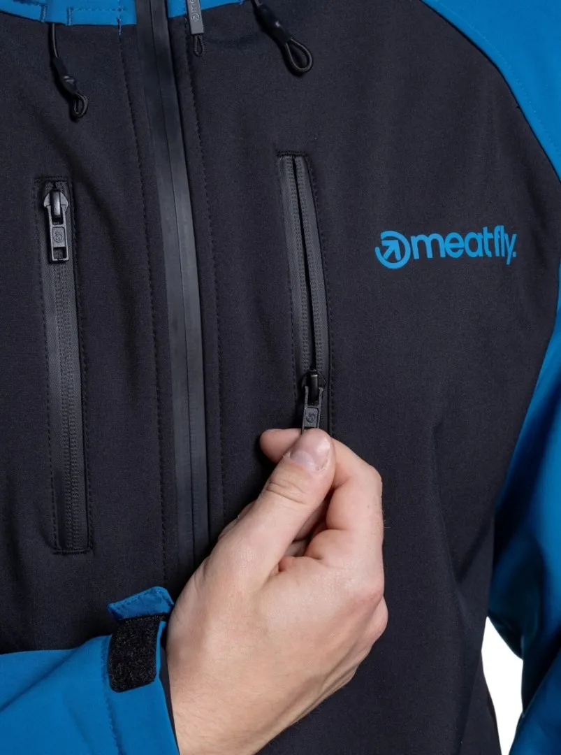Meatfly Rasmussen Herren Softshelljacke Schwarz/Blau XL