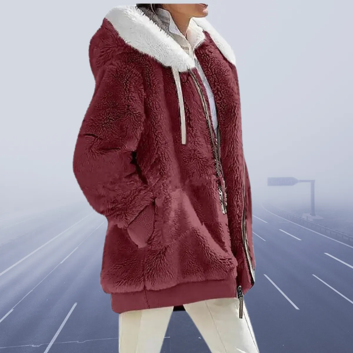 Odette - Fleece-Kapuzenjacke für Alltag & Freizeit