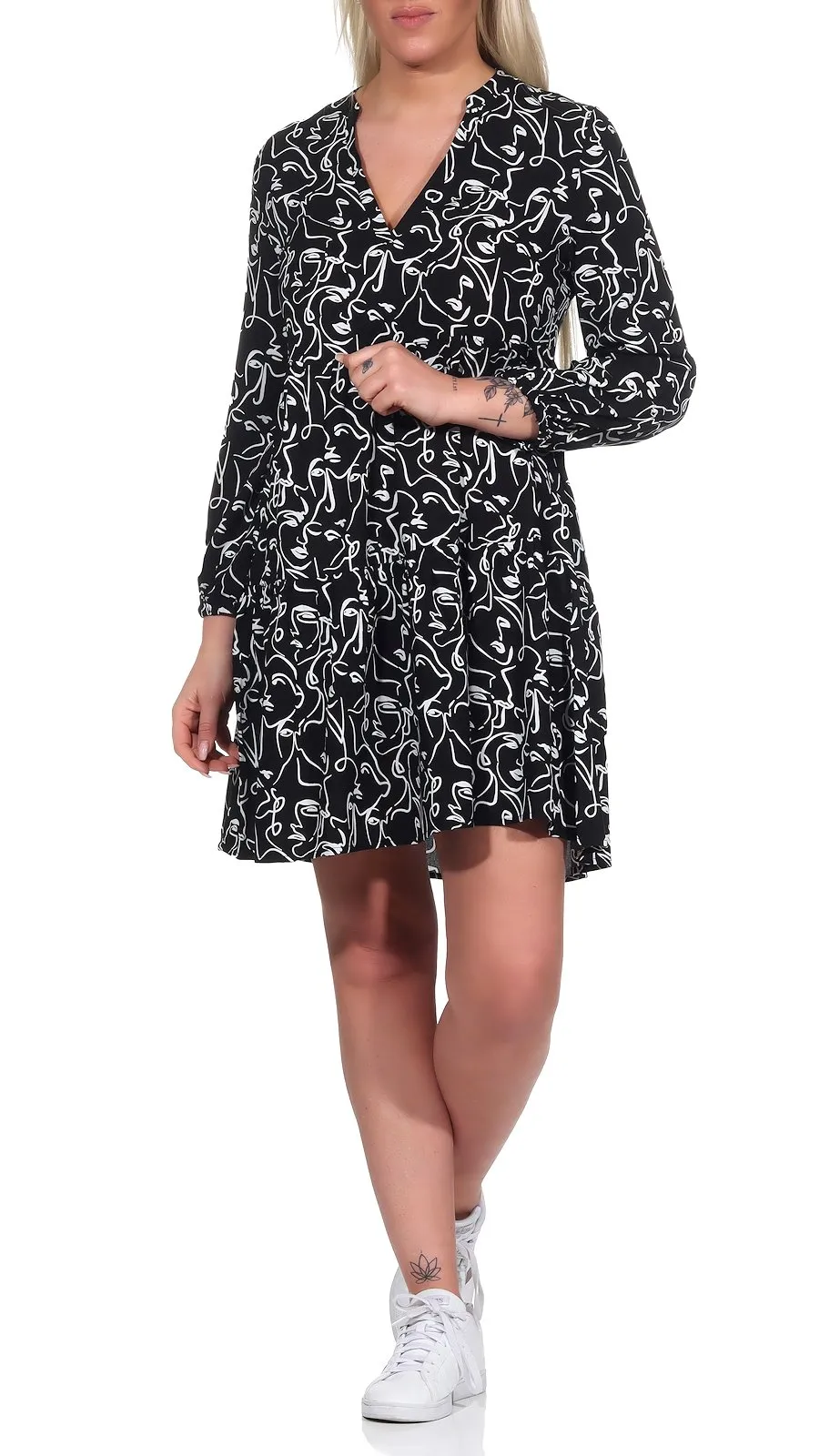 Only Damen Viskose Kleid ONLNova Life L/S Thea