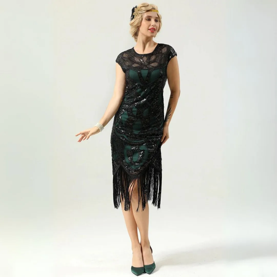 Pailletten 1920er Jahre Kleid mit Quaste