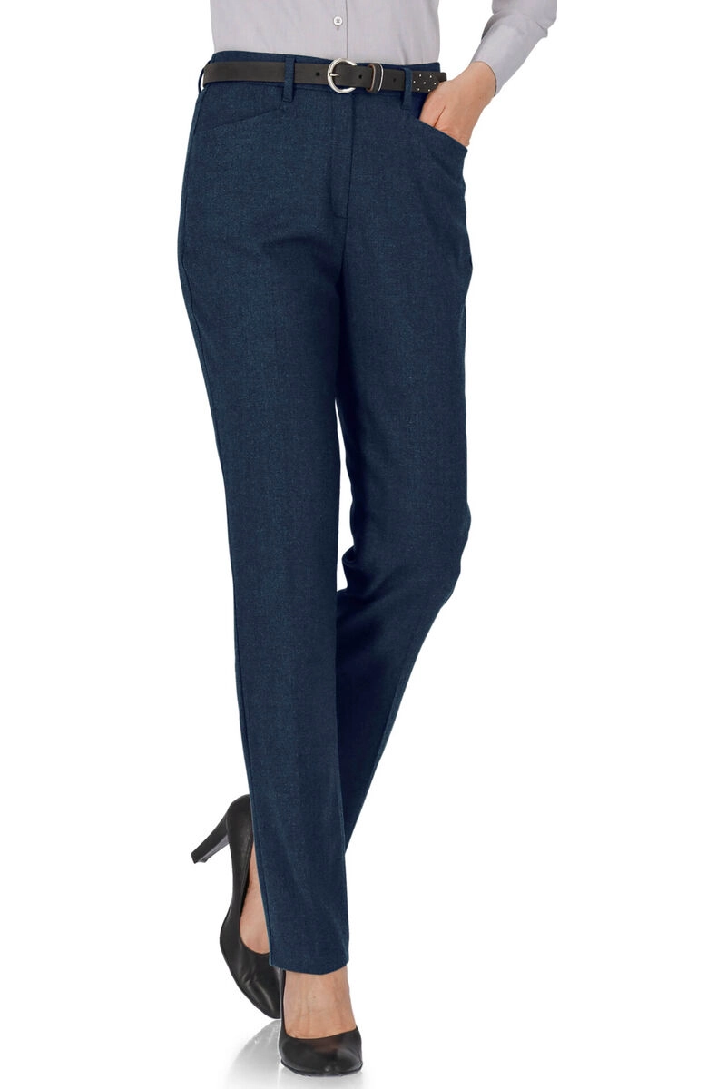 RAPHAELA BY BRAX Flanell-Hose Pauline marine Slim Fit