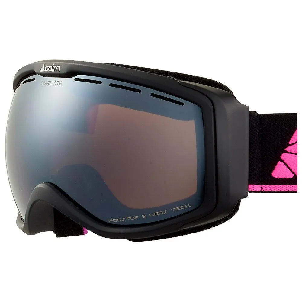 Skibrille Cairn ---Spark Otg Mat Black Neon Pink Spx 3000