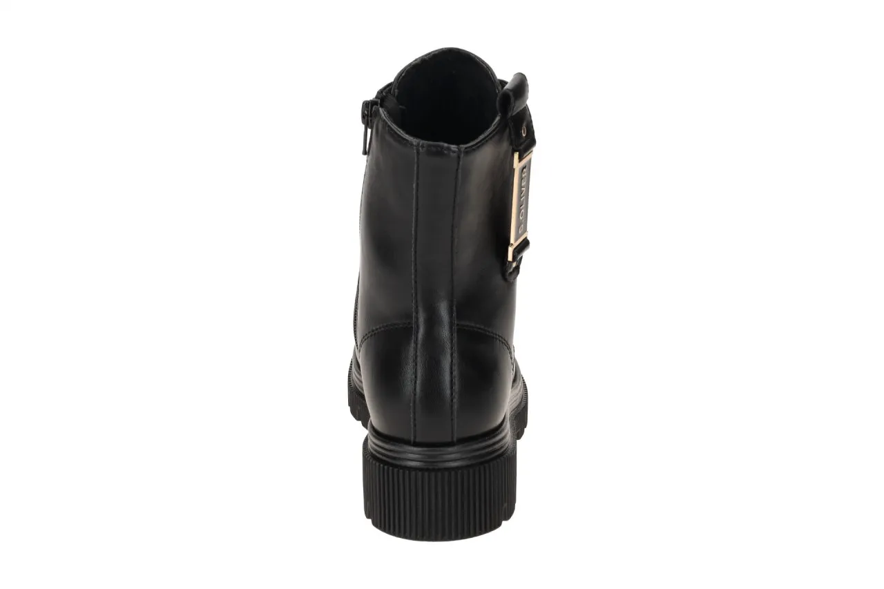 s.Oliver Stiefeletten Damen schwarz gold Boots dünn gefüttert 5-25262