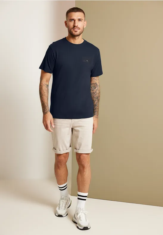 Street One MEN T-Shirt mit Brustprint 