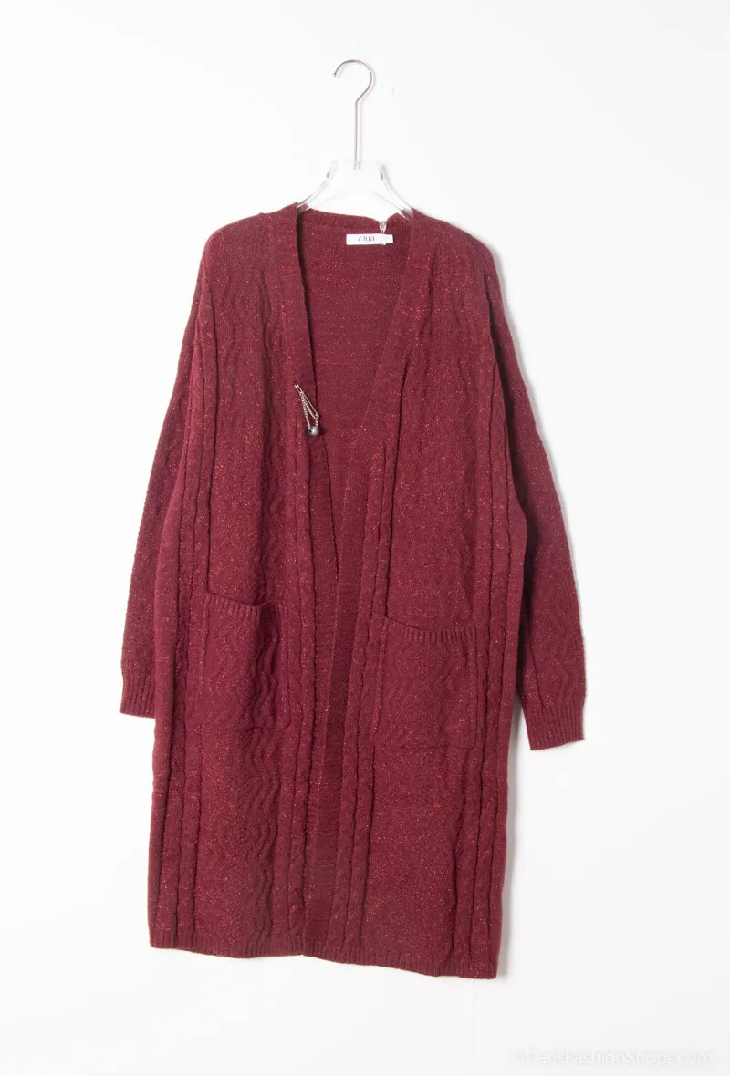 Strickjacke mit Pailletten – Dezenter Glanz und Eleganz