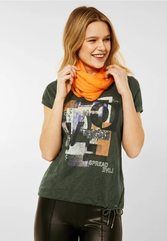 T-Shirt mit Partprint