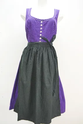 Zechner Dirndl lila kariert Baumwolle fabelhaftes Dirndl mit Schürze Gr.44